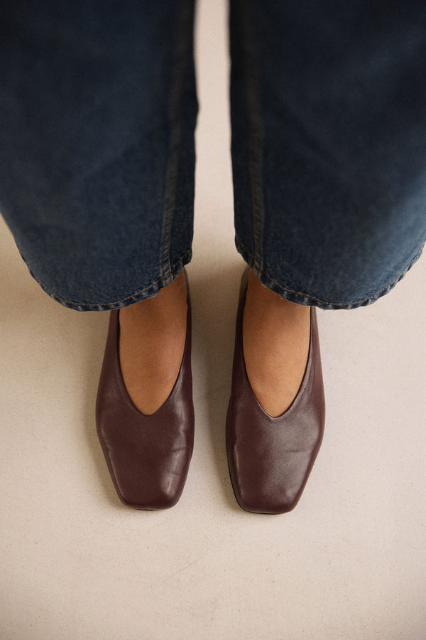 Ballerines Gabrielle bordeaux