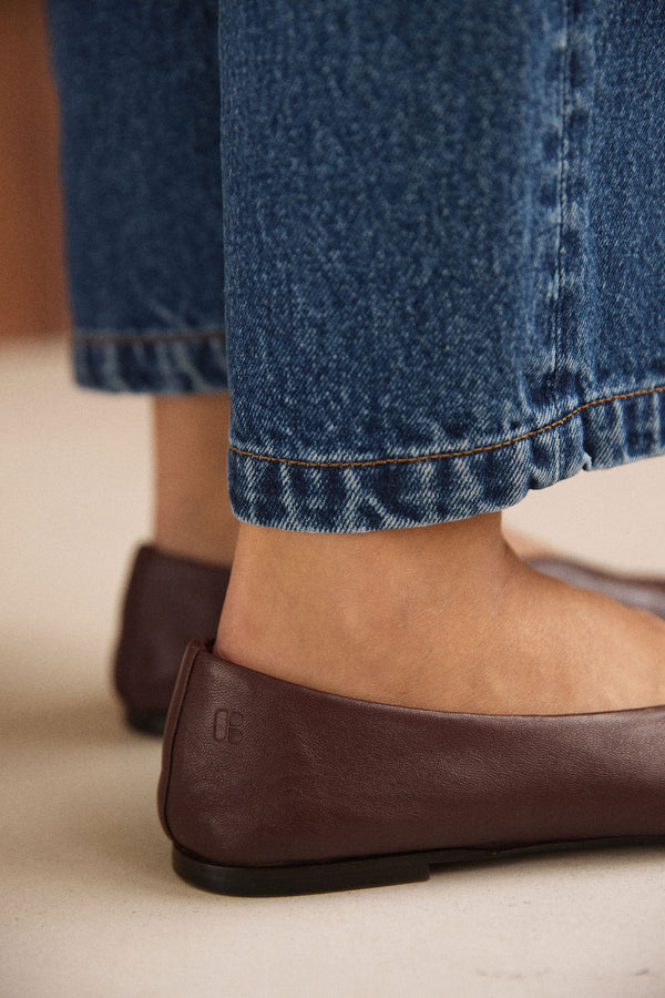 Ballerines Gabrielle bordeaux