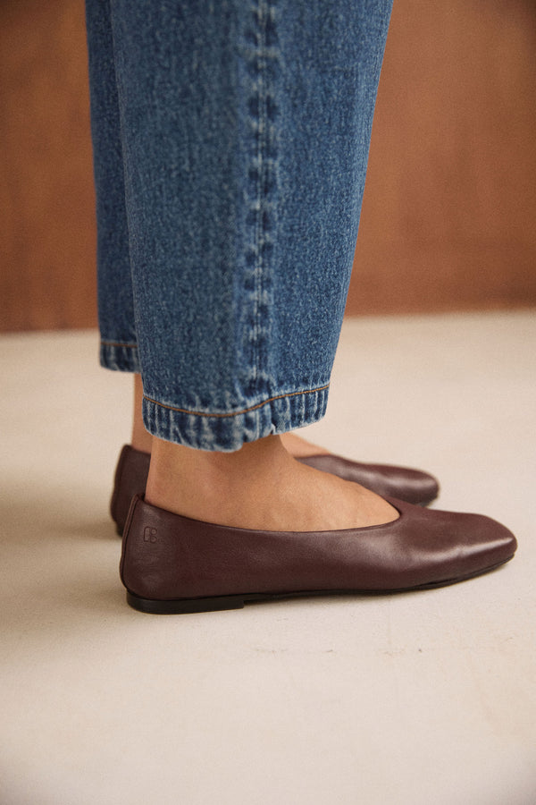 Ballerines Gabrielle bordeaux