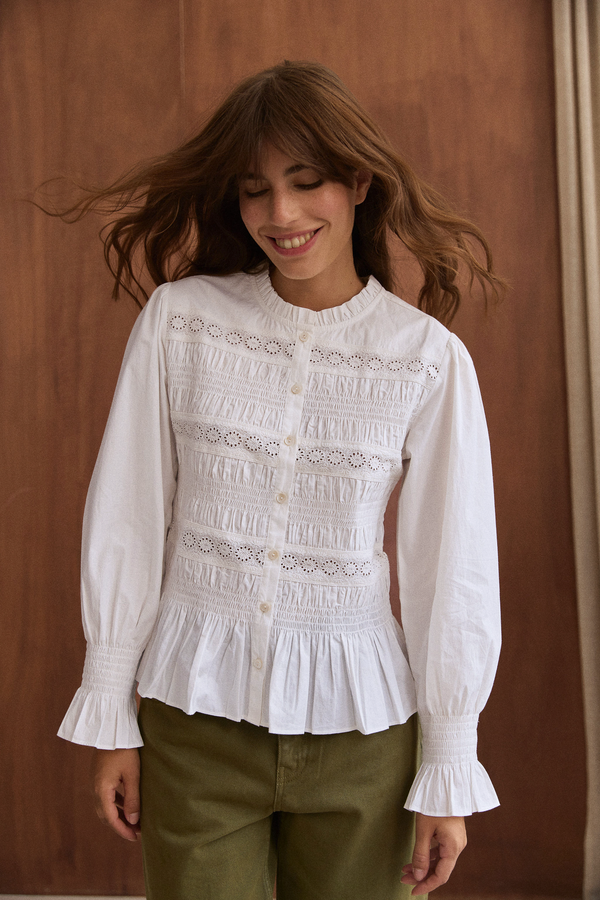Blouse Clémentine blanche