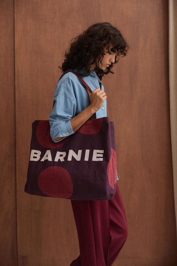 Cabas Suzane bulles bordeaux