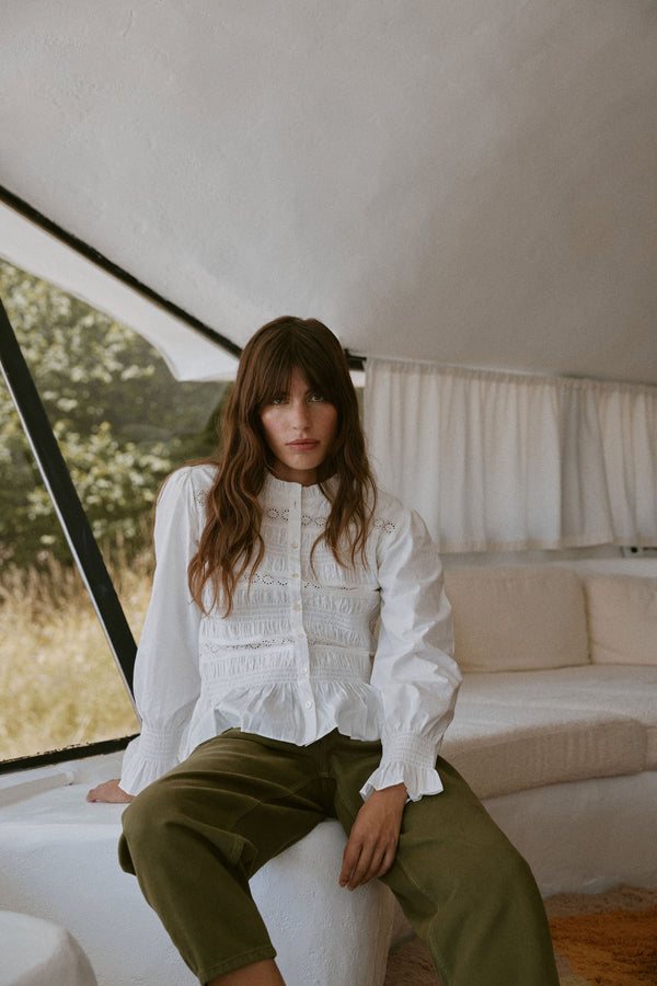 Blouse Clémentine blanche
