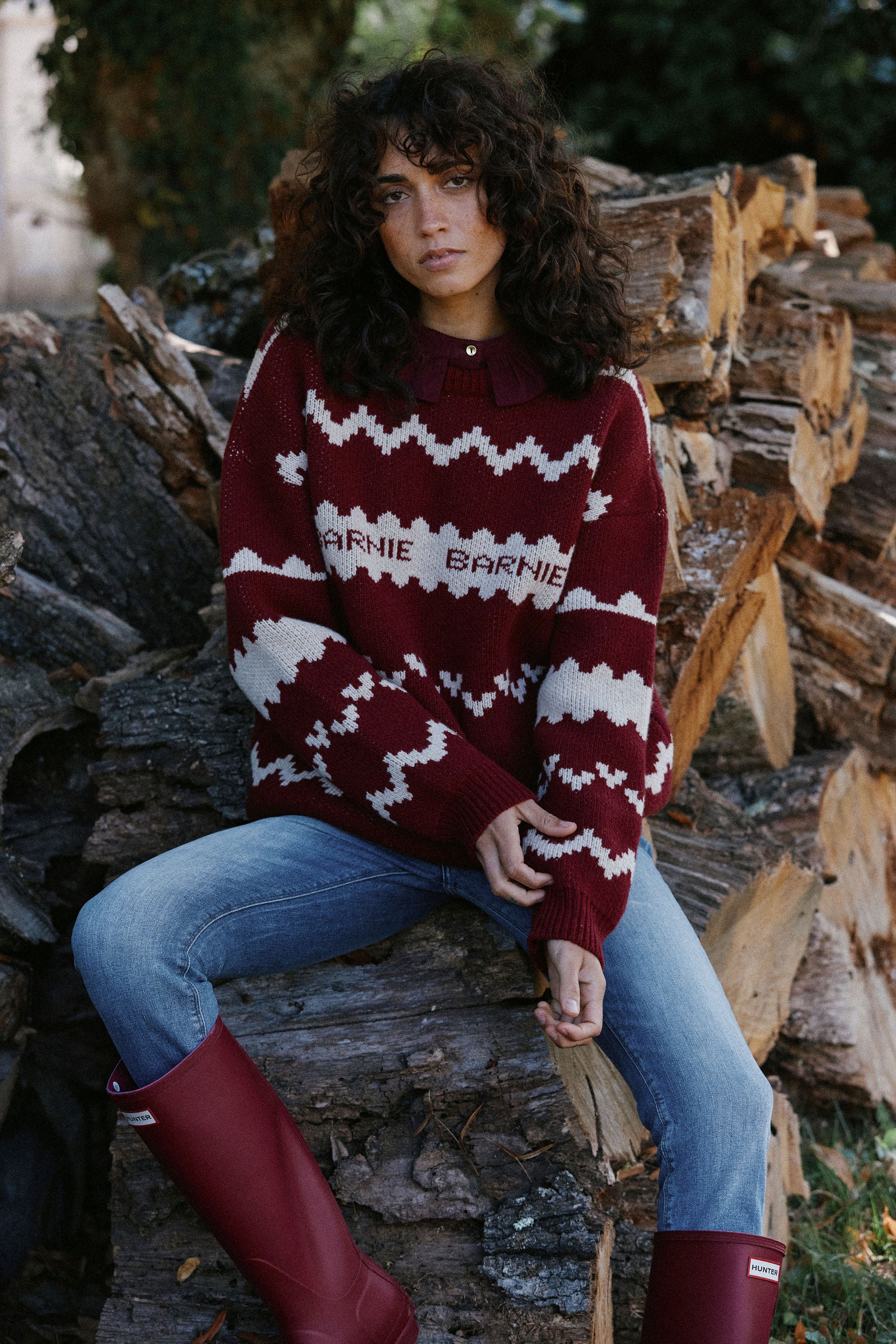 Pull Solène bordeaux