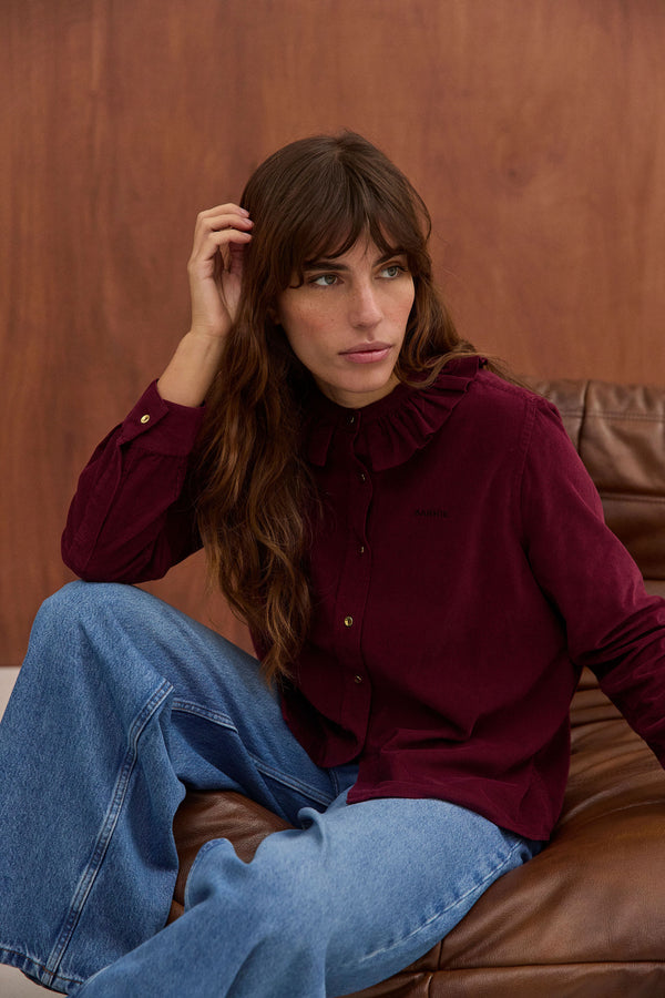 Chemise Amelia bordeaux
