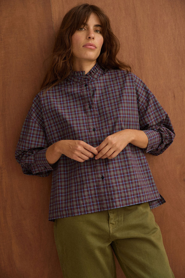 Chemise Jenny Boy carreaux bordeaux