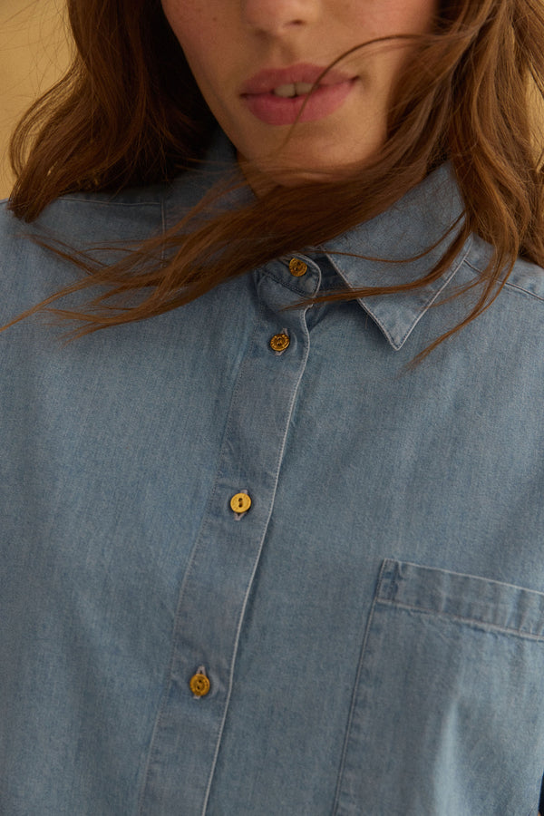 Chemise oversize Sun medium blue