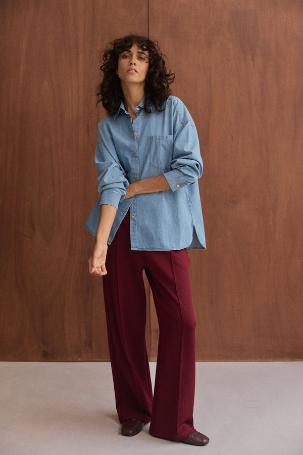 Chemise oversize Sun medium blue