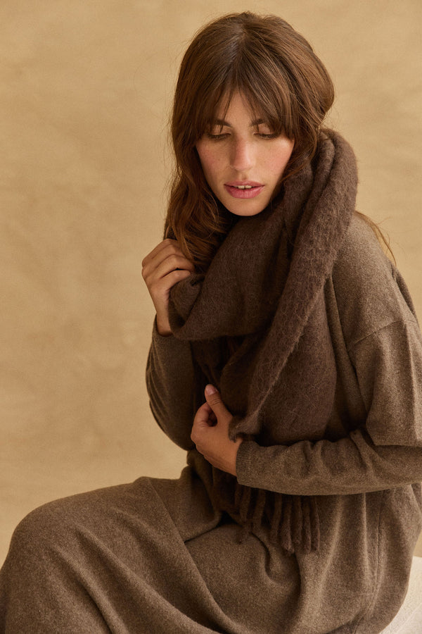 Écharpe Laetitia chocolat