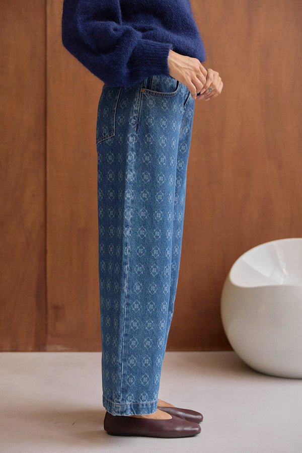 Jean Gaspard medium blue all-over