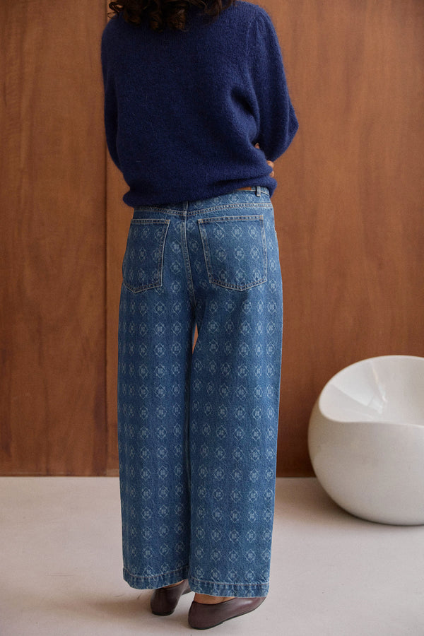 Jean Gaspard medium blue all-over