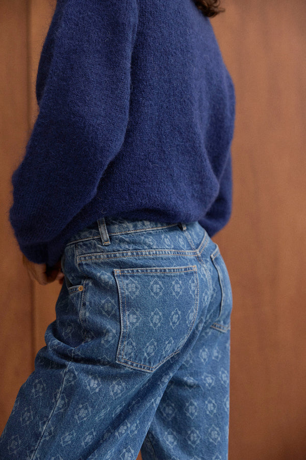 Jean Gaspard medium blue all-over