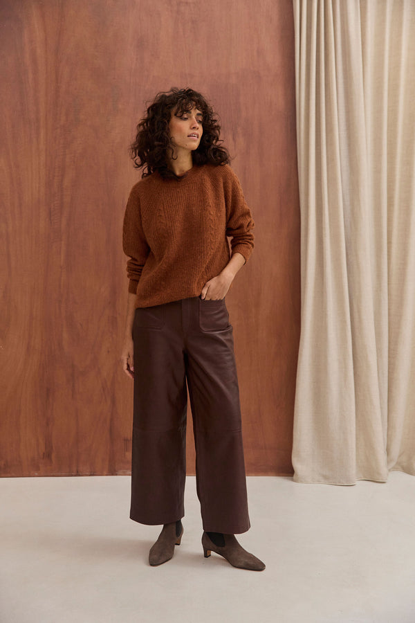 Pantalon Sofia chocolat