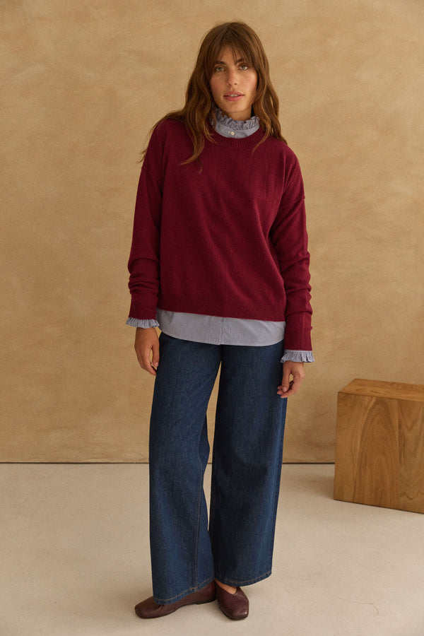 Pull Albane bordeaux