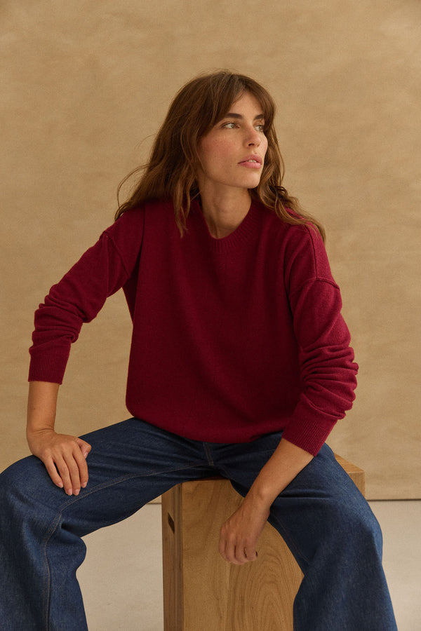 Pull Albane bordeaux