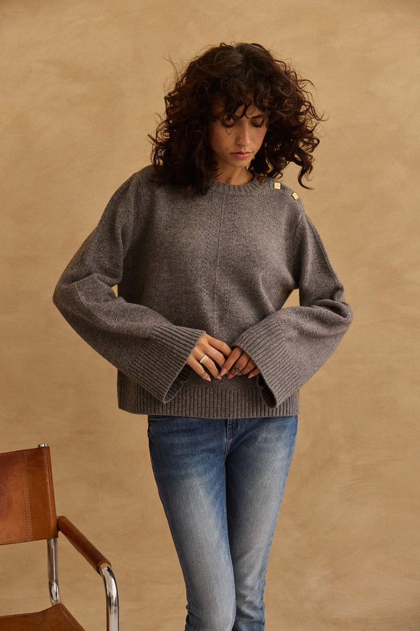 Pull Cécile gris chiné