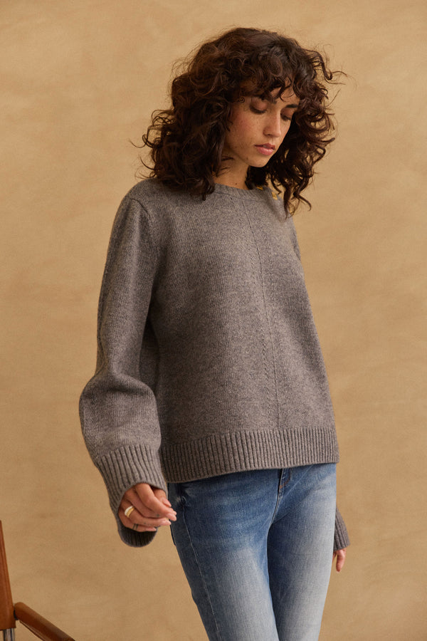 Pull Cécile gris chiné