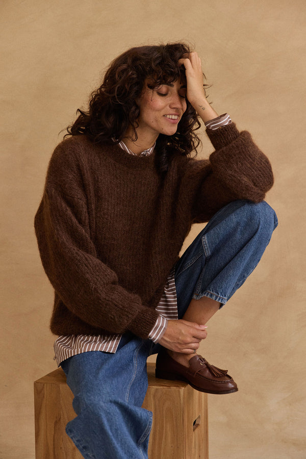 Pull Matthew chocolat