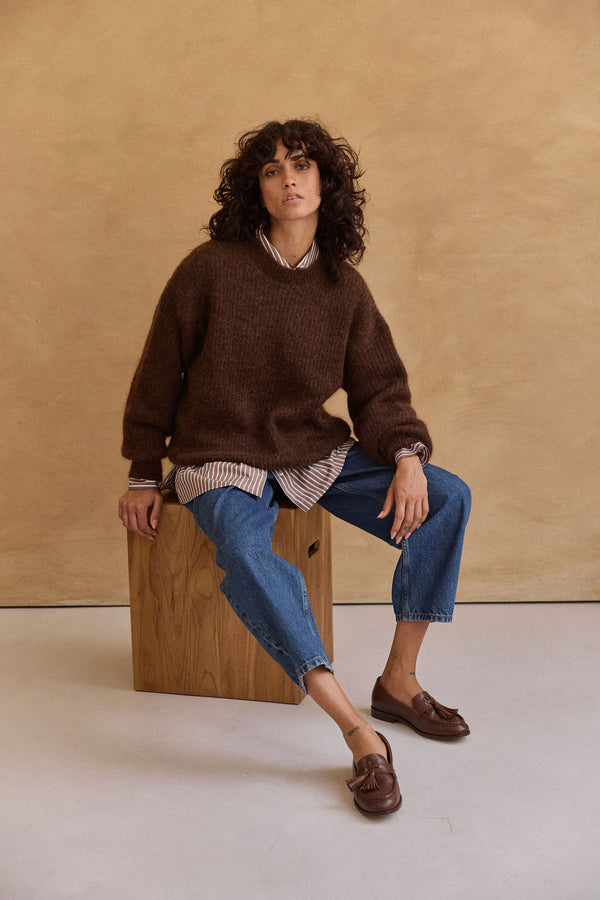 Pull Matthew chocolat