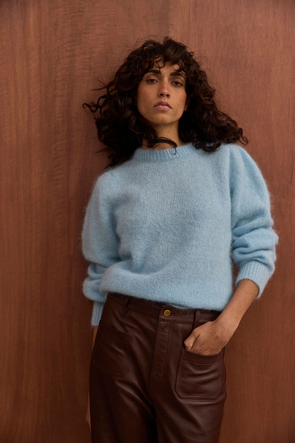 Pull Stockholm bleu glacé