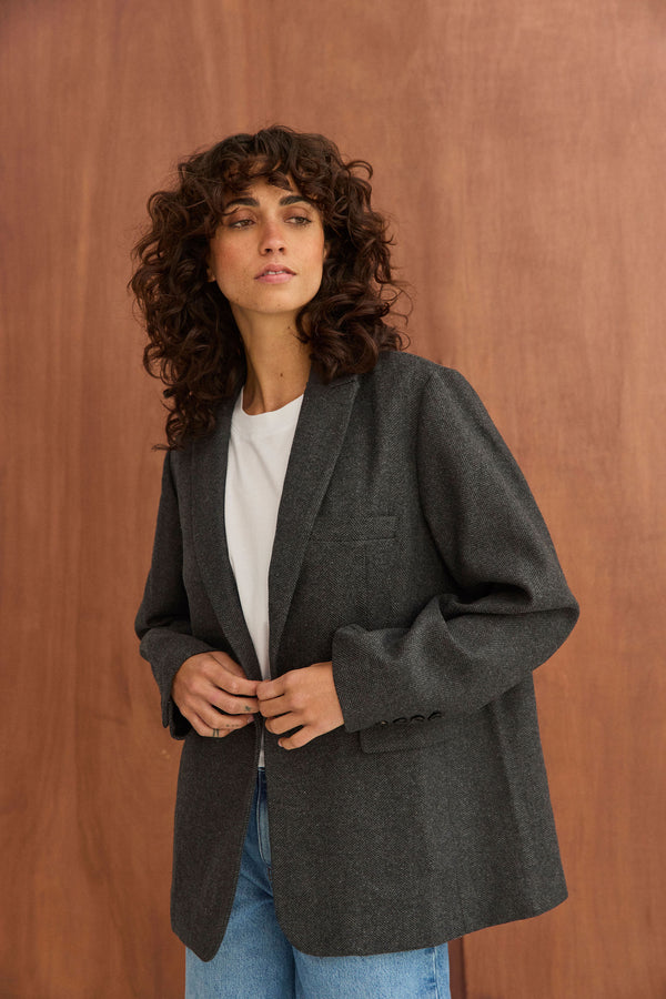 Veste blazer Jill gris anthracite