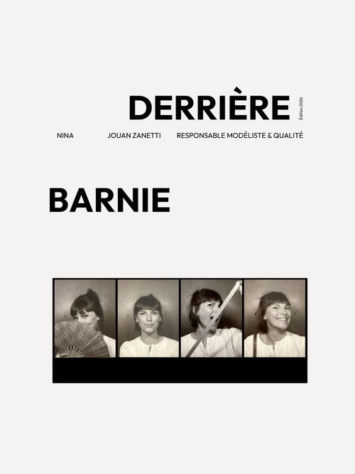 Derrière BARNIE : Nina Jouan Zanetti