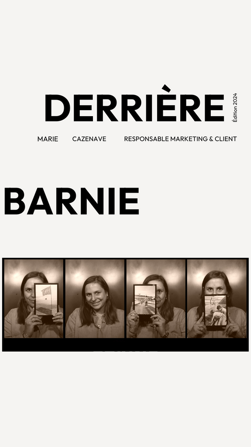 Derrière BARNIE : Marie Cazenave