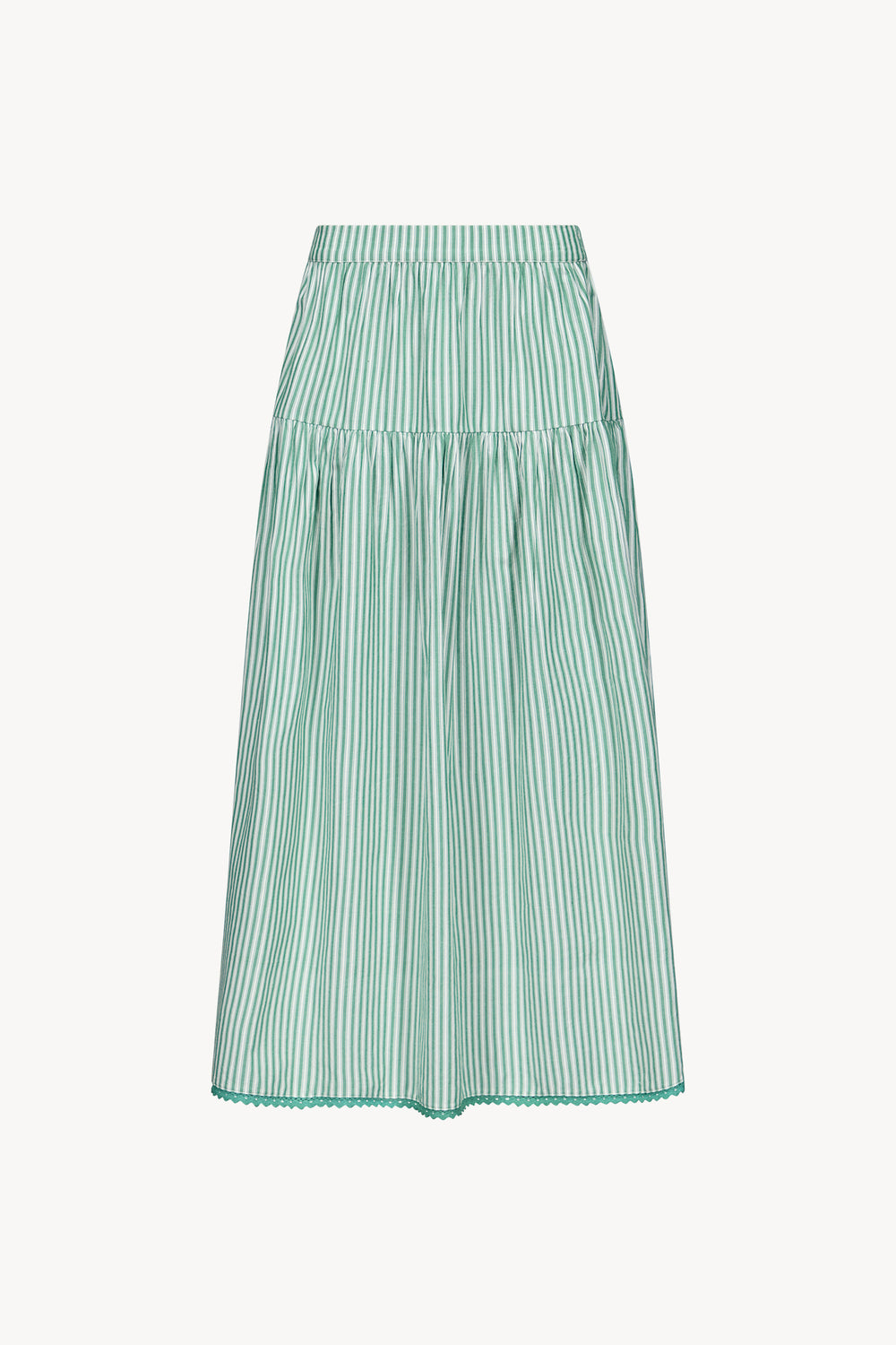 Elise green stripes skirt