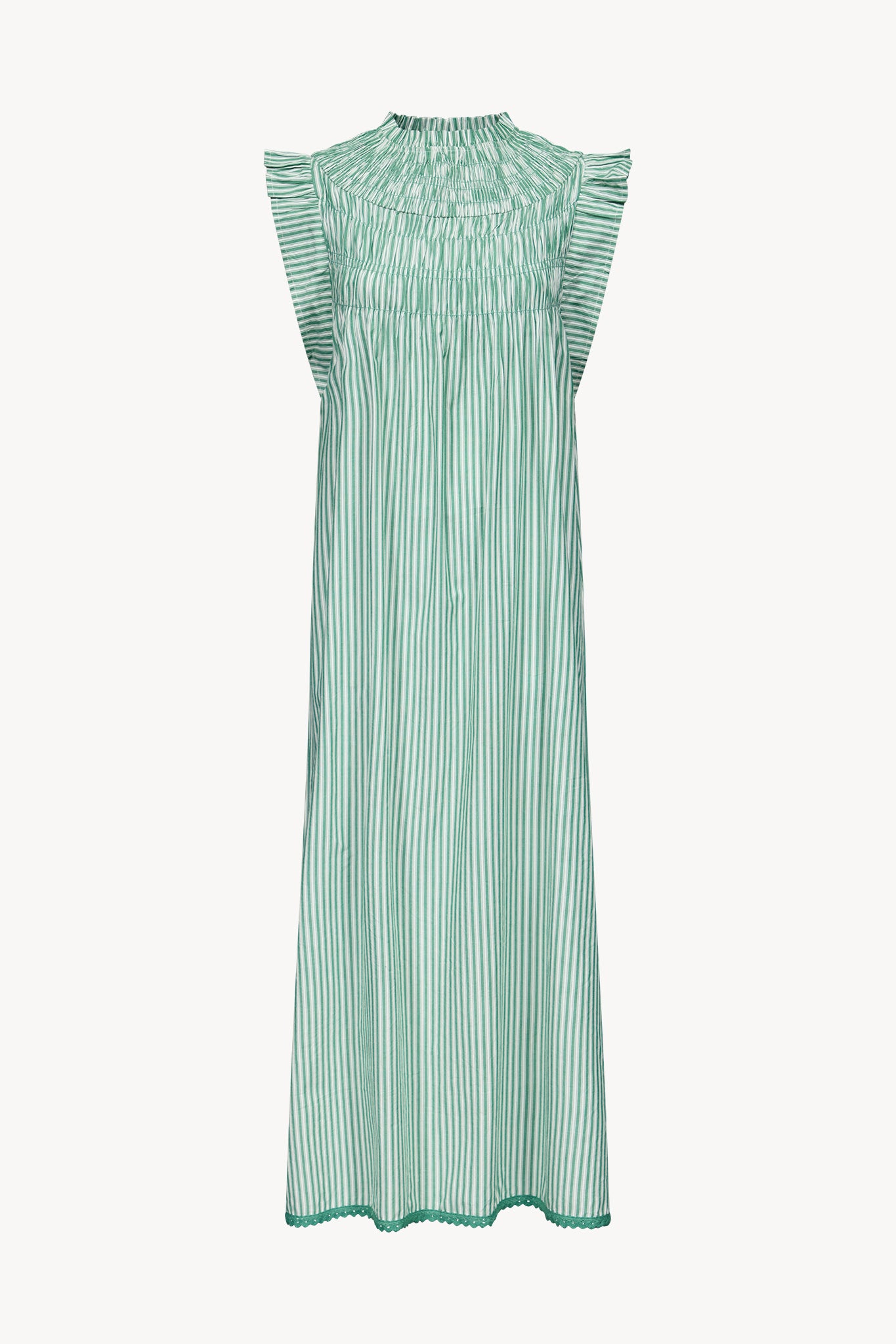 Robe Nila rayures vertes