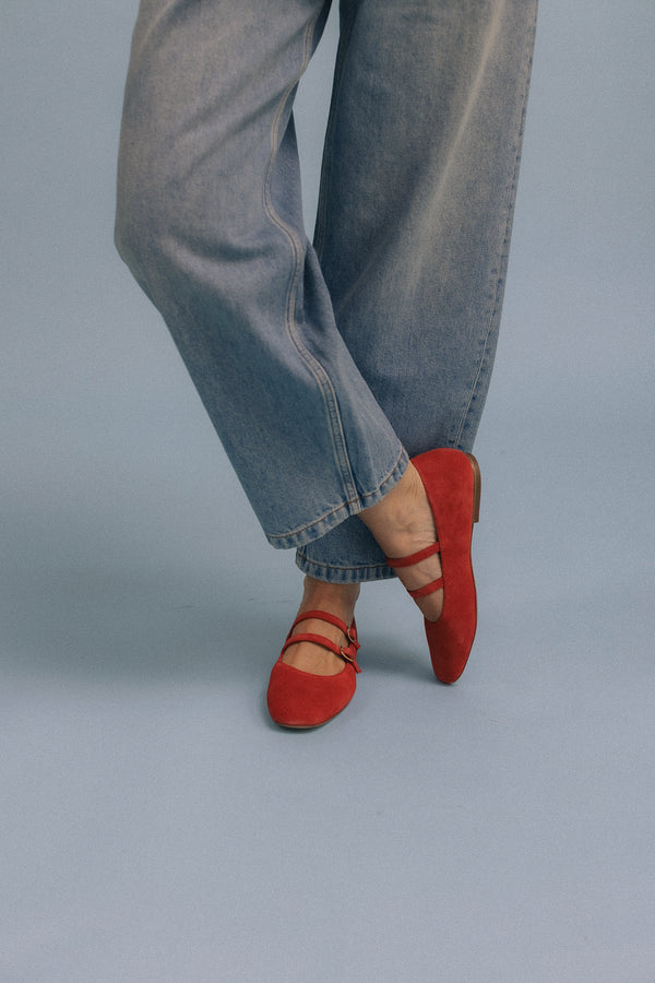 Ballerines Jay rouges