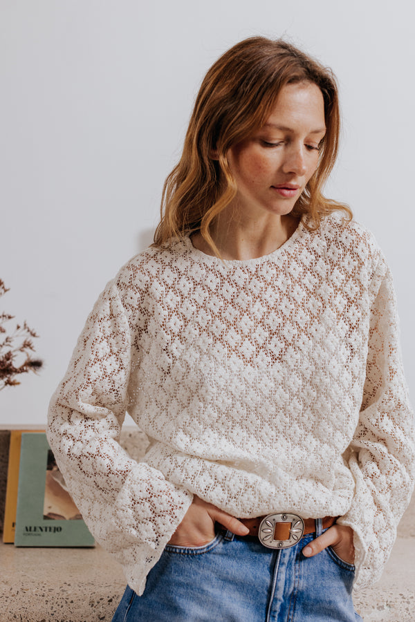 Adelaide white blouse