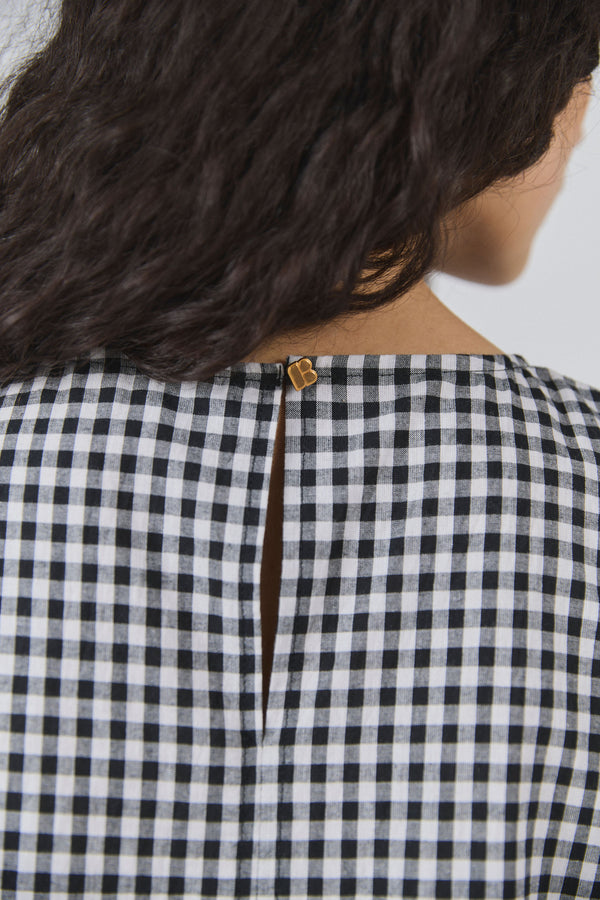 Blouse Capucine vichy noir