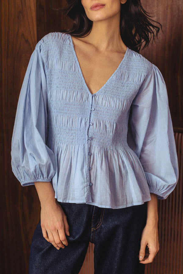 Blouse Castille bleu ciel