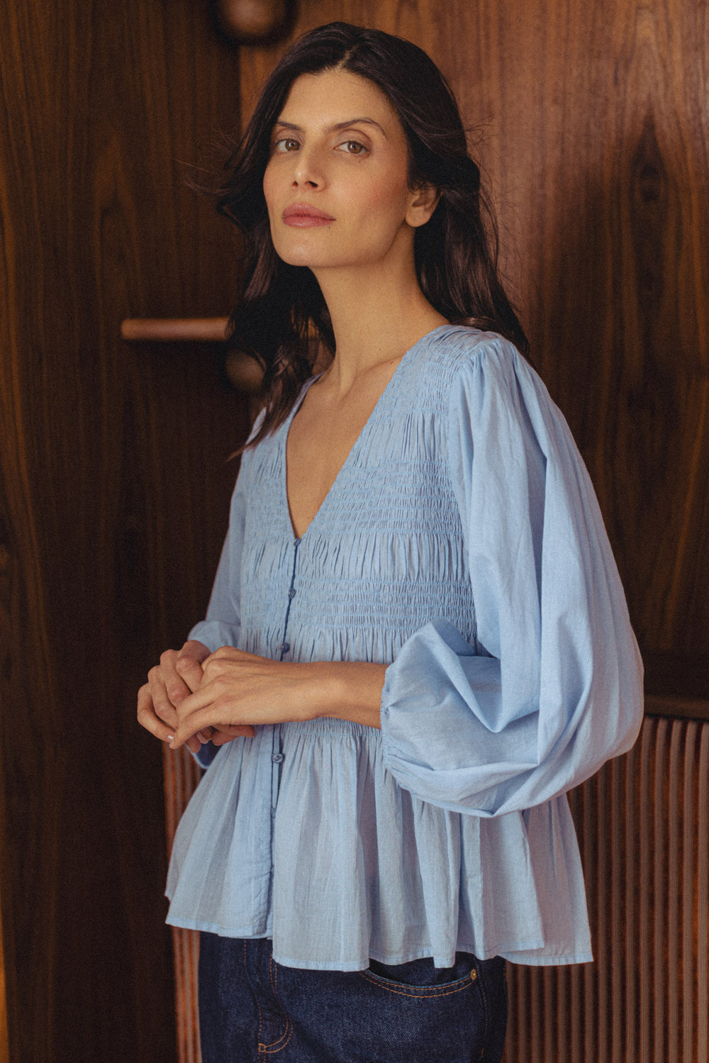 Blouse Castille bleu ciel