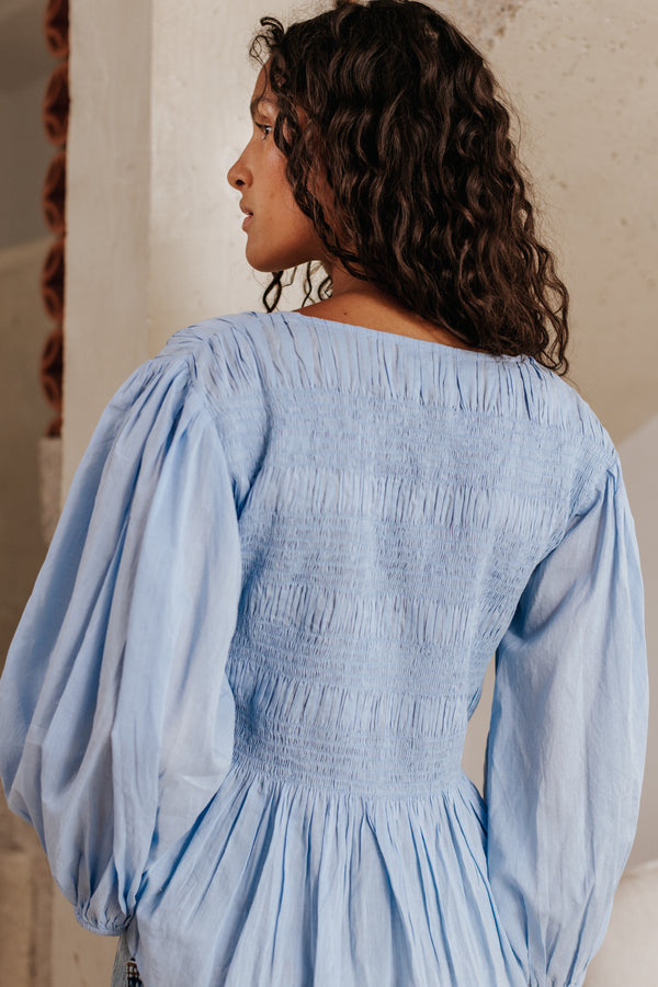 Blouse Castille bleu ciel