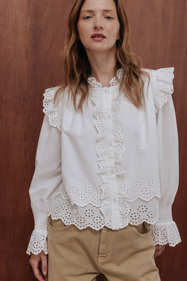 Blouse Clémence blanche