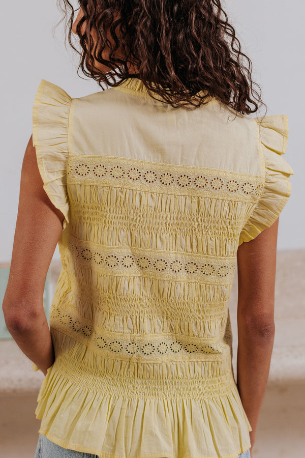 Blouse Emilie yellow butter