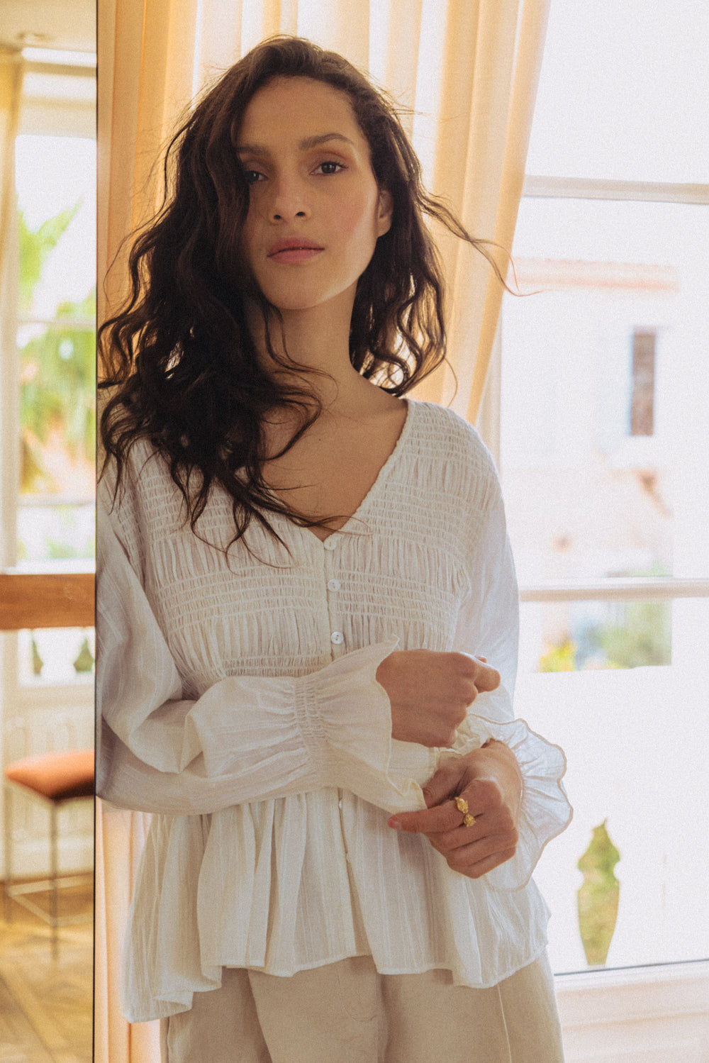 Léna white blouse