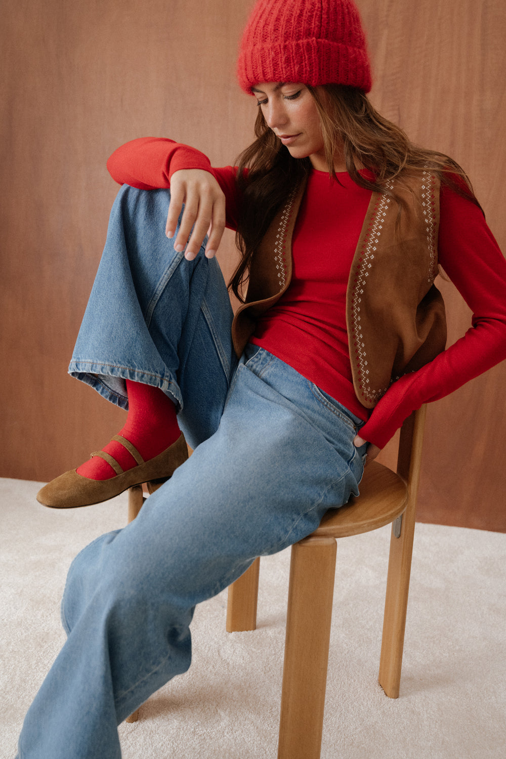 Gilet sans manches Elijah camel