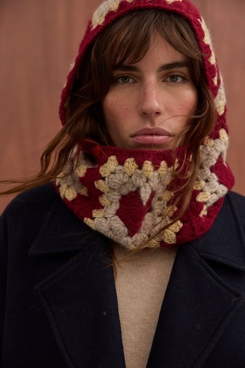 Cagoule Marta bordeaux coeurs