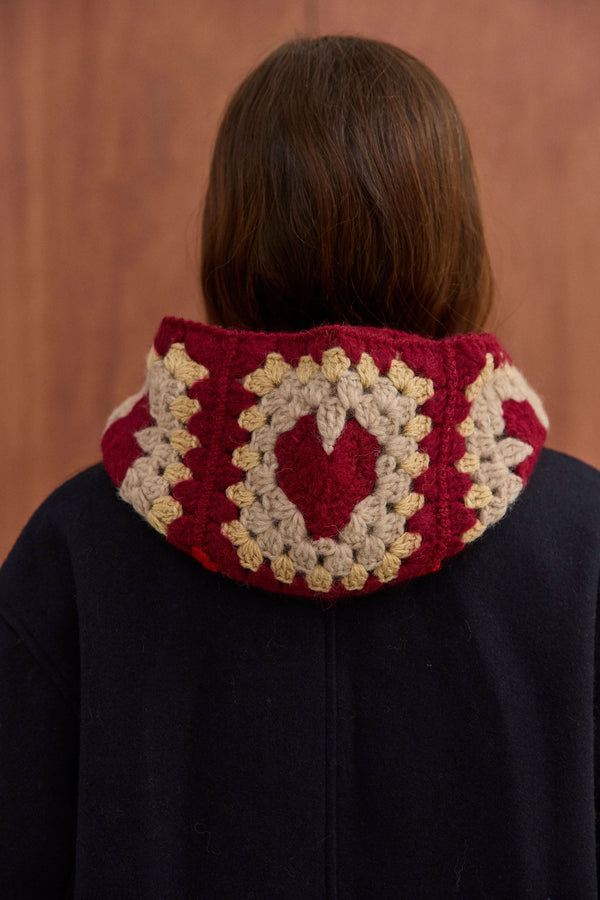 Cagoule Marta bordeaux coeurs