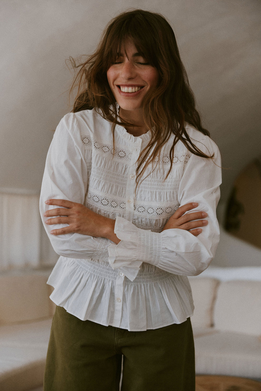 Blouse Clémentine blanche