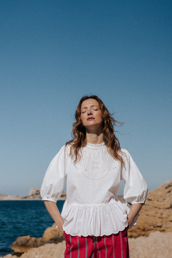 White Deli blouse