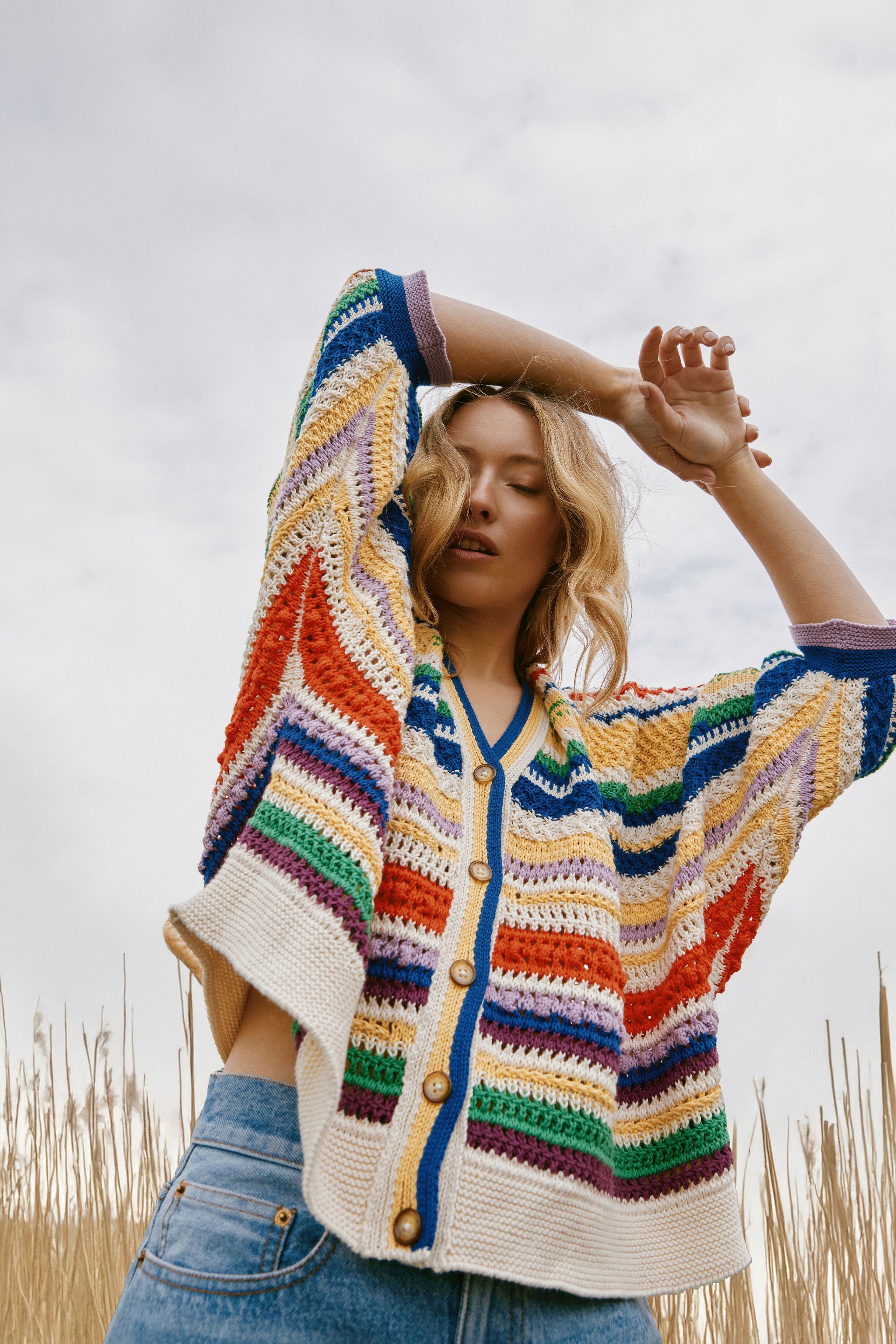 Cardigan multicolore oversize Martine 3