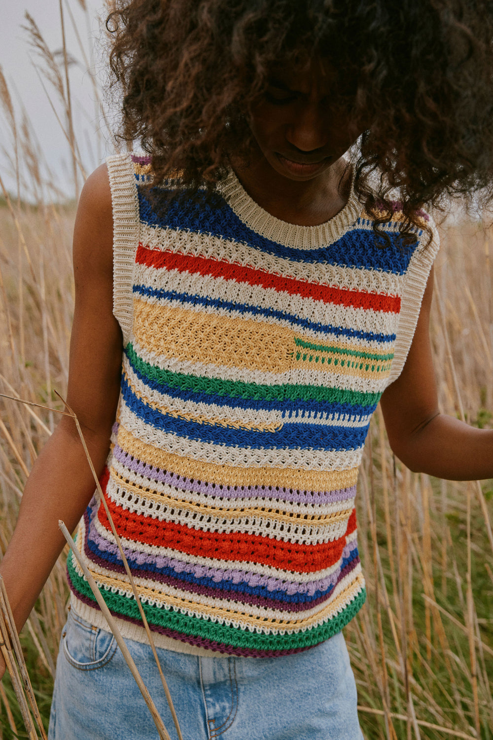 Pull sans manches Elma multicolore 1