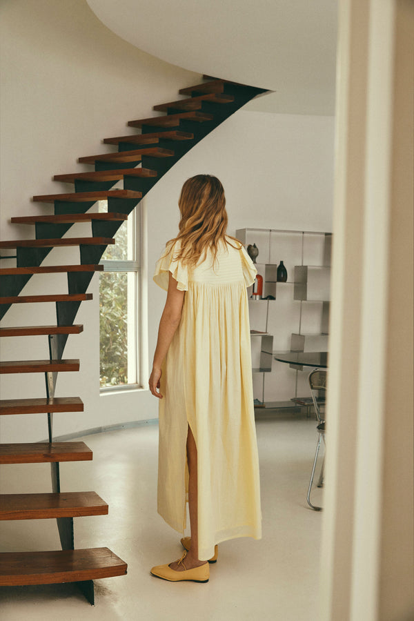 Robe Mona jaune pâle