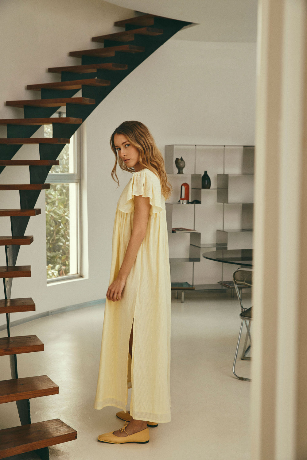Robe Mona jaune pâle