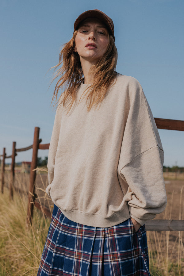 Auguste heather beige sweatshirt