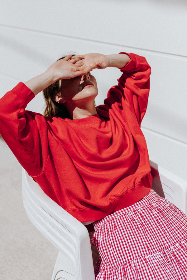 Auguste red sweatshirt