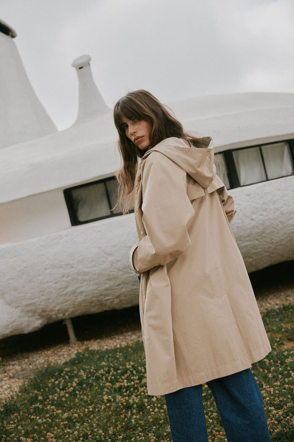 Trench à capuche June beige