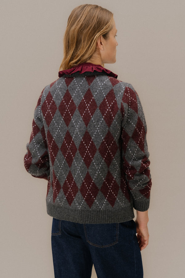 Cardigan Gédéon gris chiné foncé